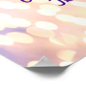 Glitzer Silver und Gold Benutzerdefinierte Meldung Poster (Ecke)