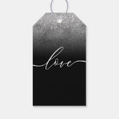 Glitzer Silver Vielen Dank Geschenkanhänger (Rückseite)