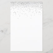 Glitzer Silver Wedding Party - Einladung (Rückseite)