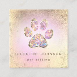 Glitzer-Sitter-Simulation Quadratische Visitenkarte