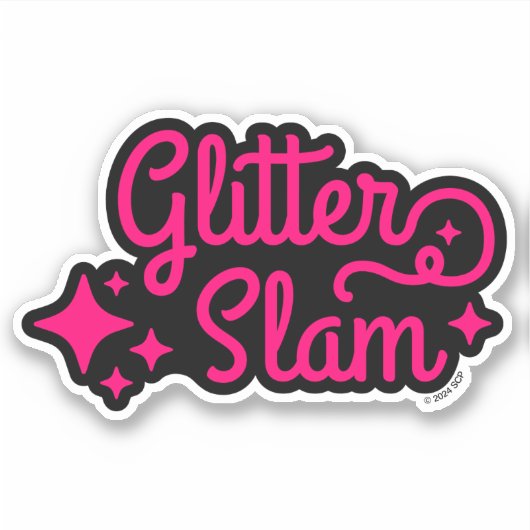 Glitzer Slam Aufkleber (Vorderseite)