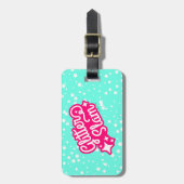 Glitzer Slam Gepäckanhänger (Vorderseite vertikal)