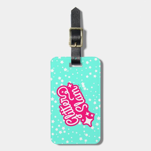 Glitzer Slam Gepäckanhänger (Vorderseite vertikal)