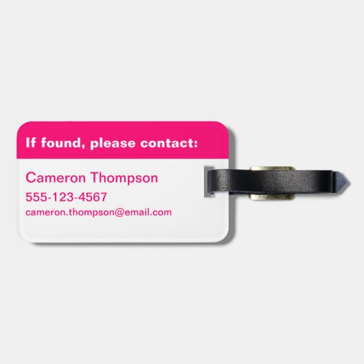 Glitzer Slam Gepäckanhänger (Rückseite horizontal)