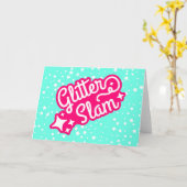 Glitzer Slam Karte (Gelbe Blume)