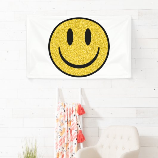 Glitzer Smile Face Banner (Insitu)