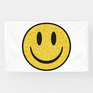 Glitzer Smile Face Banner