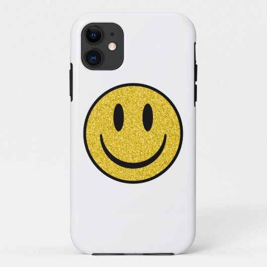 Glitzer Smile Face Case-Mate iPhone Hülle (Rückseite)