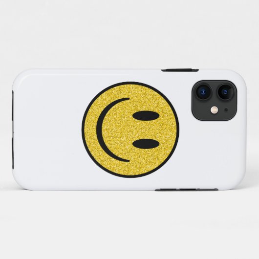 Glitzer Smile Face Case-Mate iPhone Hülle (Rückseite (Horizontal))
