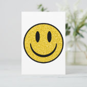 Glitzer Smile Face Dankeskarte (Stehend Vorderseite)