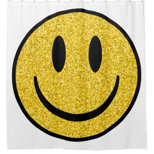 Glitzer Smile Face Duschvorhang (Vorderseite)