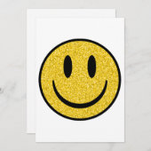 Glitzer Smile Face Einladung (Vorne/Hinten)