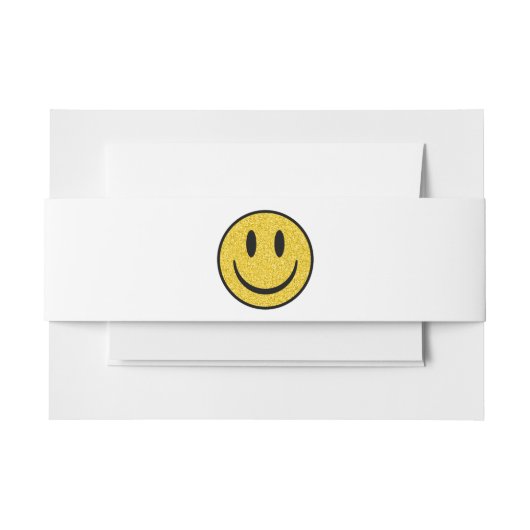 Glitzer Smile Face Einladungsbanderole (Vorderseite Beispiel)