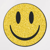 Glitzer Smile Face Etiketten (Design 2)