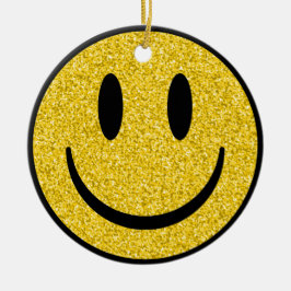 Glitzer Smile Face Keramik Ornament