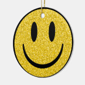 Glitzer Smile Face Keramik Ornament (Links)
