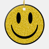 Glitzer Smile Face Keramik Ornament (Hinten)