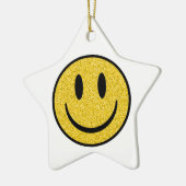Glitzer Smile Face Keramik Ornament (Links)