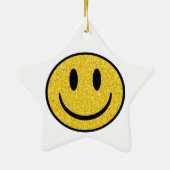 Glitzer Smile Face Keramik Ornament (Hinten)