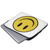 Glitzer Smile Face Laptopschutzhülle (Vorne Knopf)