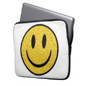 Glitzer Smile Face Laptopschutzhülle (Vorderseite Links)