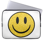 Glitzer Smile Face Laptopschutzhülle (Vorderseite)