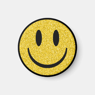 Glitzer Smile Face Magnet