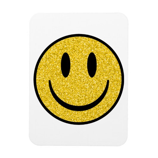 Glitzer Smile Face Magnet (Vertikal)