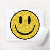 Glitzer Smile Face Mousepad (Mit Mouse)