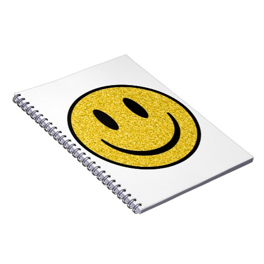 Glitzer Smile Face Notizblock (Rechte Seite)