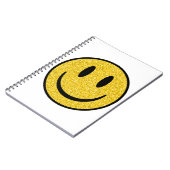 Glitzer Smile Face Notizblock (Linke Seite)