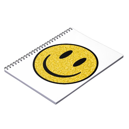 Glitzer Smile Face Notizblock (Linke Seite)