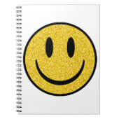 Glitzer Smile Face Notizblock (Vorderseite)