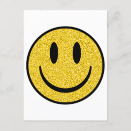 Glitzer Smile Face Postkarte