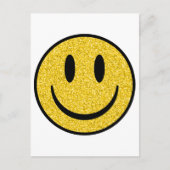 Glitzer Smile Face Postkarte (Vorderseite)