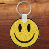 Glitzer Smile Face Schlüsselanhänger (Rückseite)