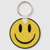 Glitzer Smile Face Schlüsselanhänger (Rückseite)