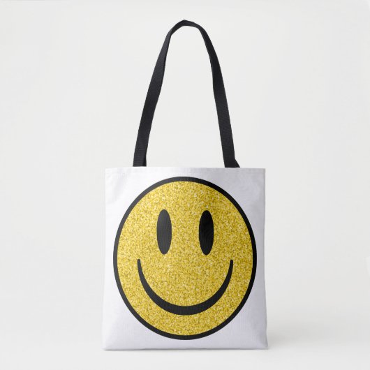 Glitzer Smile Face Tasche (Vorderseite)