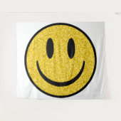 Glitzer Smile Face Wandteppich (Vorderseite (Horizontal))