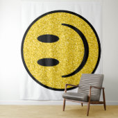 Glitzer Smile Face Wandteppich (Beispiel)