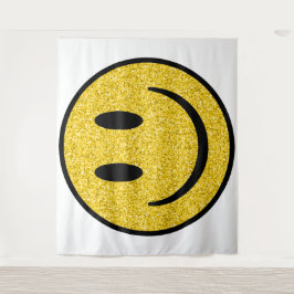 Glitzer Smile Face Wandteppich