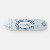 Glitzer Snowflake Mini Skateboard (Horizontal)