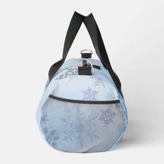 Glitzer Snowflake Mountain Winter Duffle Bag (Rechts)
