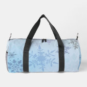 Glitzer Snowflake Mountain Winter Duffle Bag (Rückseite)
