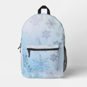 Glitzer Snowflake Snowy Mountain Winter Bedruckter Rucksack (Vorderseite)