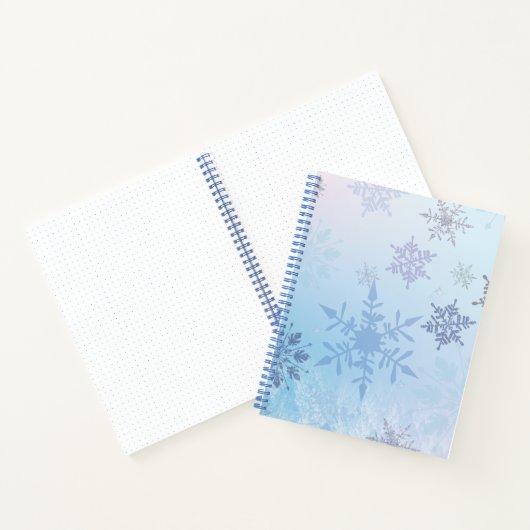 Glitzer Snowflake Snowy Mountain Winter Notizblock (Innenseite)