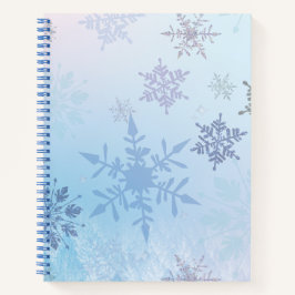 Glitzer Snowflake Snowy Mountain Winter Notizblock