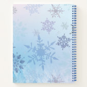 Glitzer Snowflake Snowy Mountain Winter Notizblock (Rückseite)