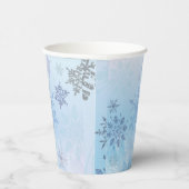 Glitzer Snowflake Snowy Mountain Winter Pappbecher (Rechts)