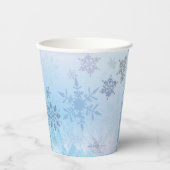 Glitzer Snowflake Snowy Mountain Winter Pappbecher (Vorderseite)
